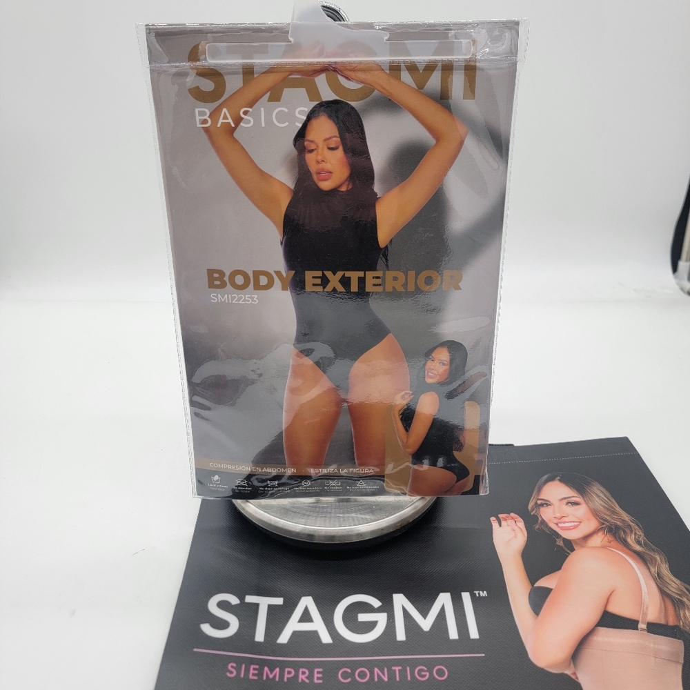SMI02253 STAGMI Body Exterior Black Bodysuit 116-130 Pounds Best Shapewear Faja!